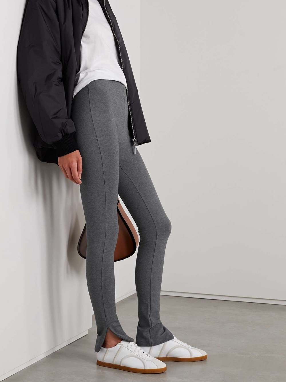 Toteme Zip Leggings in Grey Melange M
